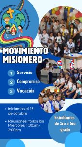 Únete al Movimiento Misionero – Inicia 15 de Octubre para Estudiantes de 1ro a 6to Grado